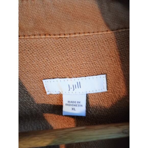 Jjill Xl Women's Jacket Toffee Brown Cotton Button Front Classic - Picture 4 of 11
